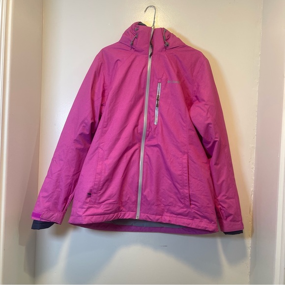 Columbia pink and navy coat 2 in 1 like‎ new women's size XL - Picture 1 of 4